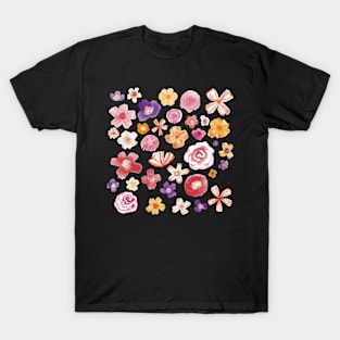 Fresh Watercolor Wildflowers T-Shirt